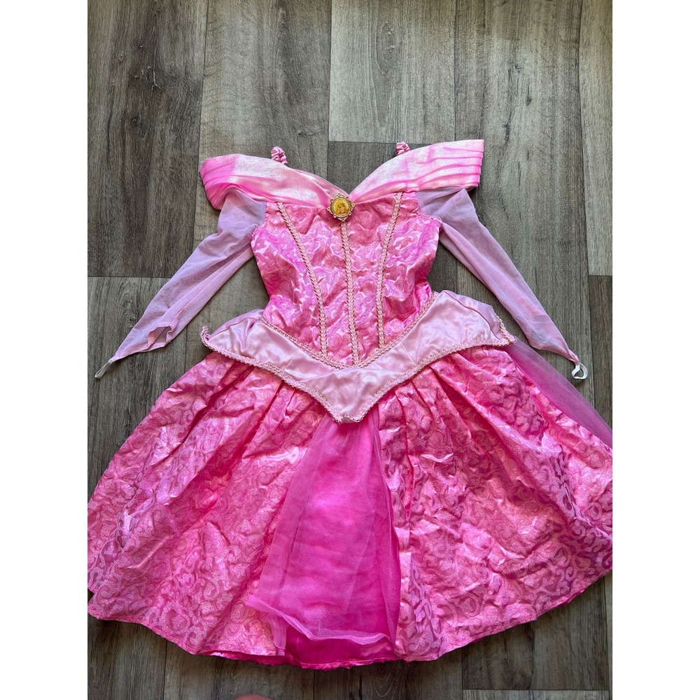 Disney Parks Princess Aurora Sleeping Beauty Costume Dress Girls Small 4-6X Pink